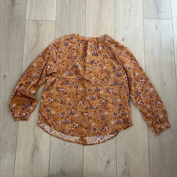 J.Jill Women’s Brown Paisley Button Down Blouse Sz Small - Picture 2 of 7